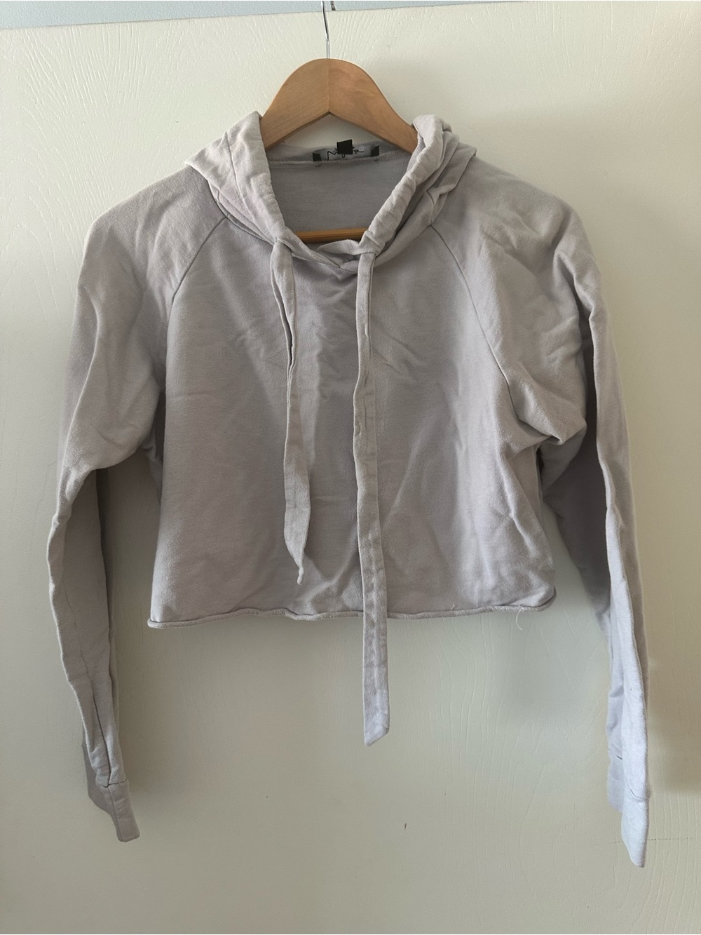 Lulu's Light Gray Cropped Hoodie with Drawstring